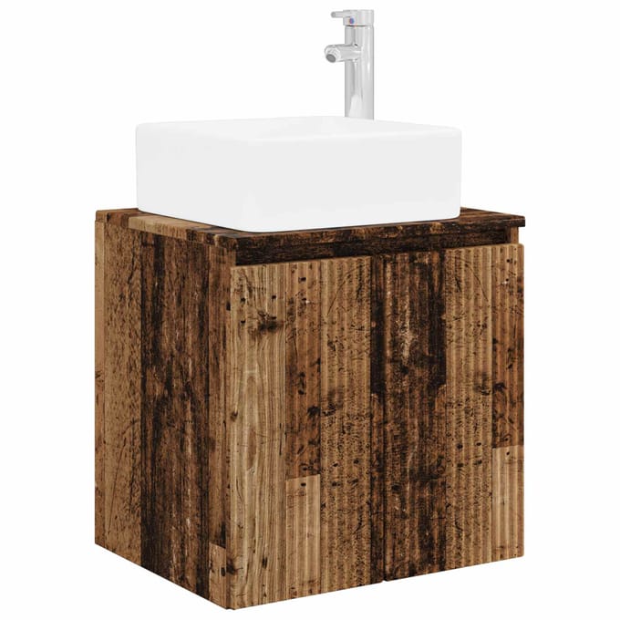 vidaXL - Wandgemonteerde - wastafel - van - een - meubel - Oud - hout