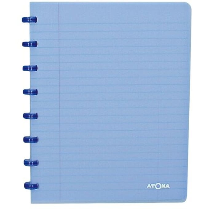 Schrift Atoma A5 ruit 5x5mm 144blz 90gr PP transparant assorti
