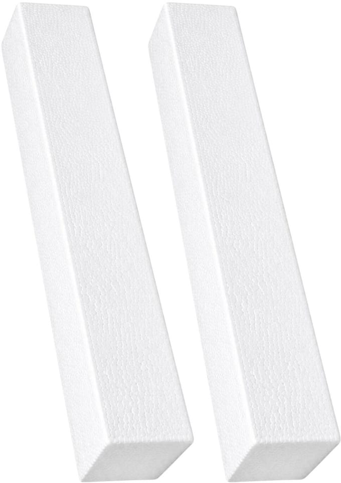 Piepschuim vormen - baksteen - 2x - 50 x 7,5 x 7,5 cm - styropor hobby / DIY vorm - basis knutselfiguren