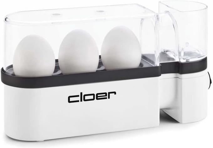 Eierkoker met serveerfunctie voor 3 eieren - 300 W met maatbeker en eierprikker