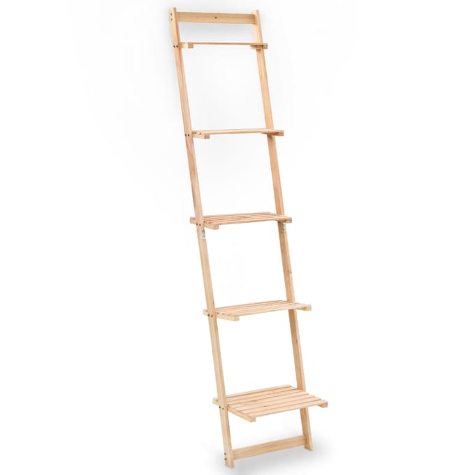 vidaXL - Wandrek - ladder - 41,5x30x176 - cm - cederhout