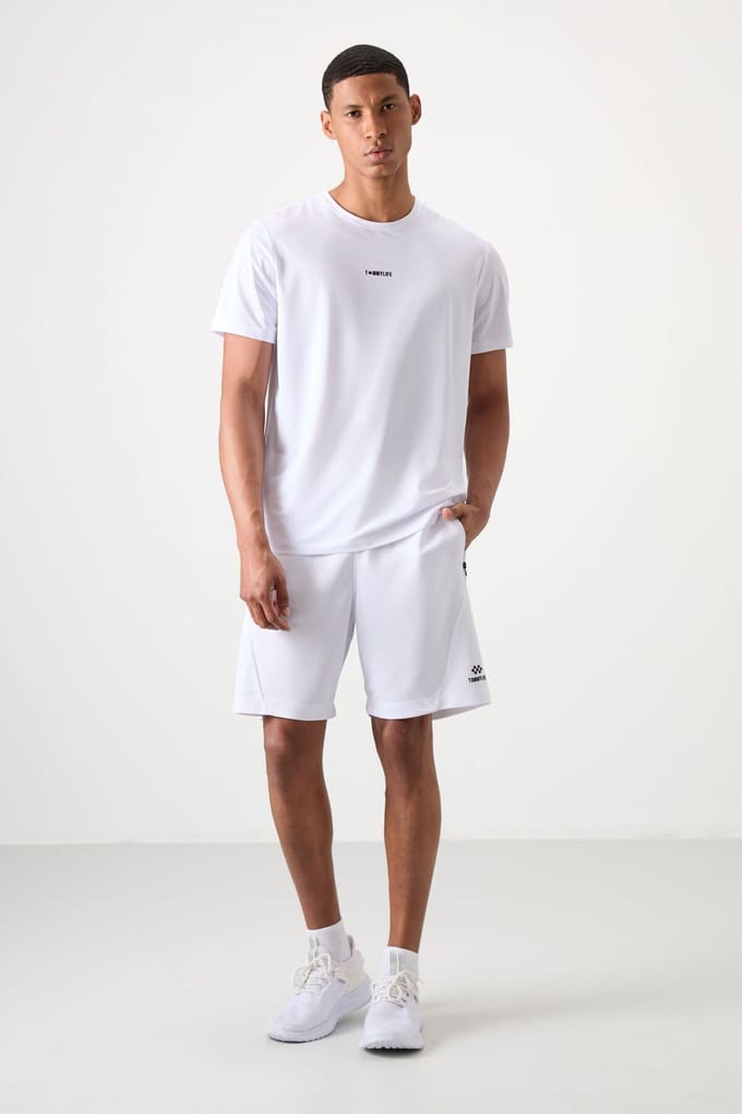 Heren Katoenen Gebreide Sweatshorts van Polyester