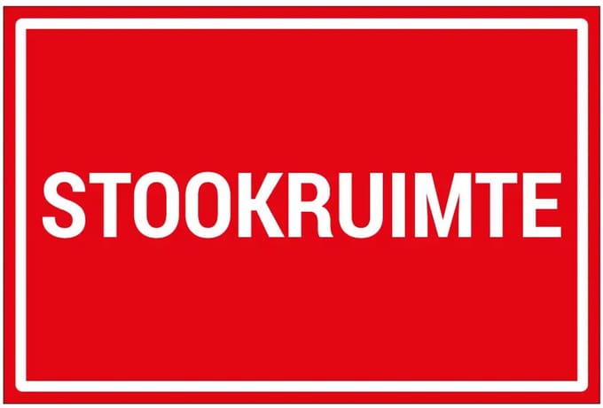 Stookruimte sticker | 45 x 30 cm