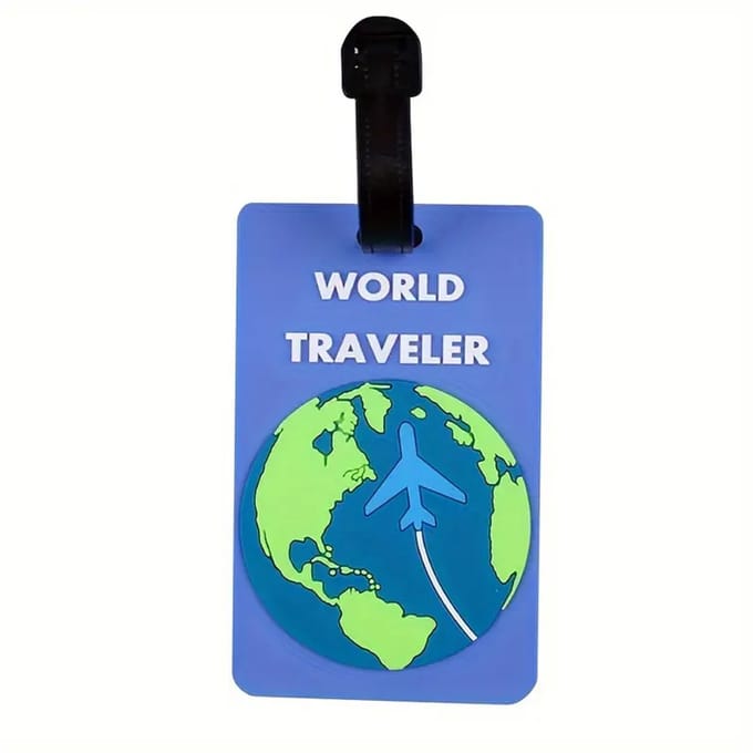 DW4Trading Kofferlabel World Traveller- Reislabel - Bagage Label