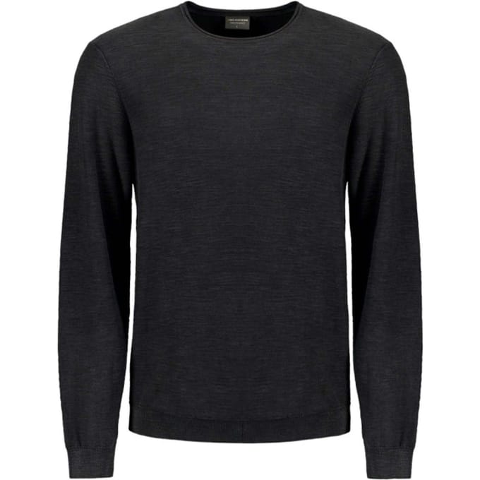 No Excess Pullover crewneck garment dyed + st black