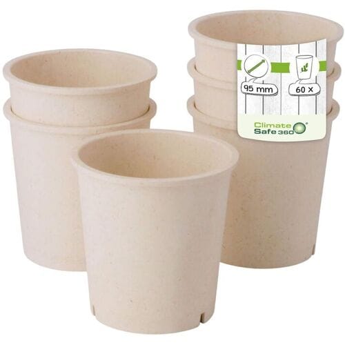 GGM Gastro (60 Stück) Mehrwegbecher - 400ml - Ø 95mm - Cremeweiß