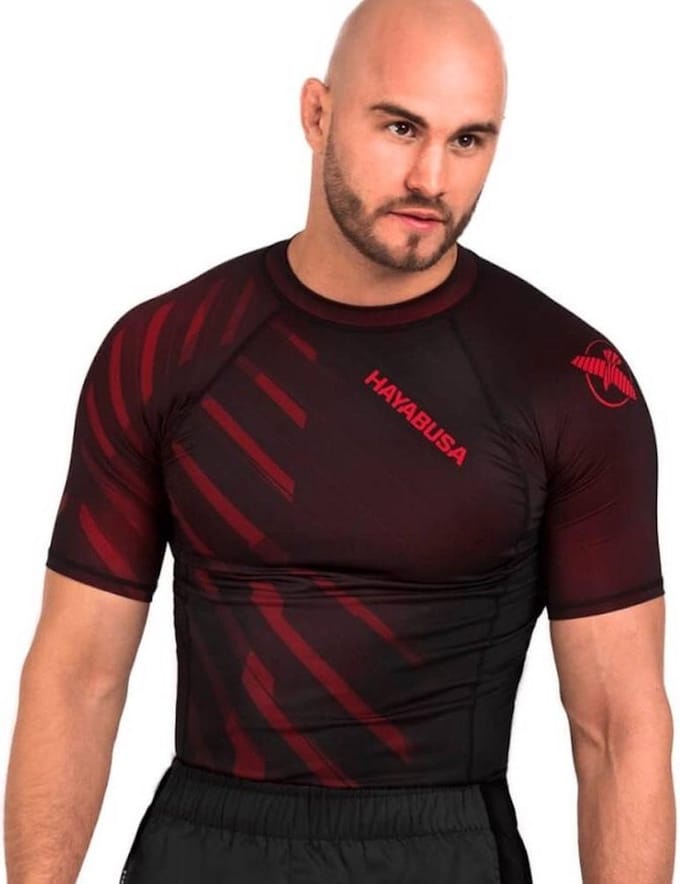 Hayabusa Odor Resist Rash Guard S/S Rood - S