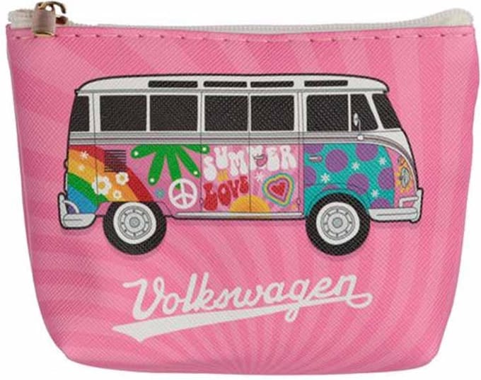 Kleine portemonnee Volkswagen Kampeerbus roze
