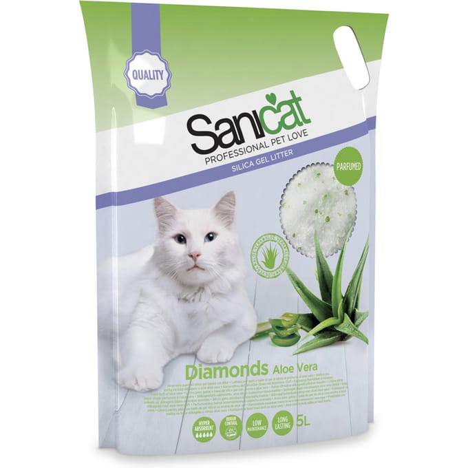 5L Aloe Vera Sanicat Diamonds Kattenbakvulling