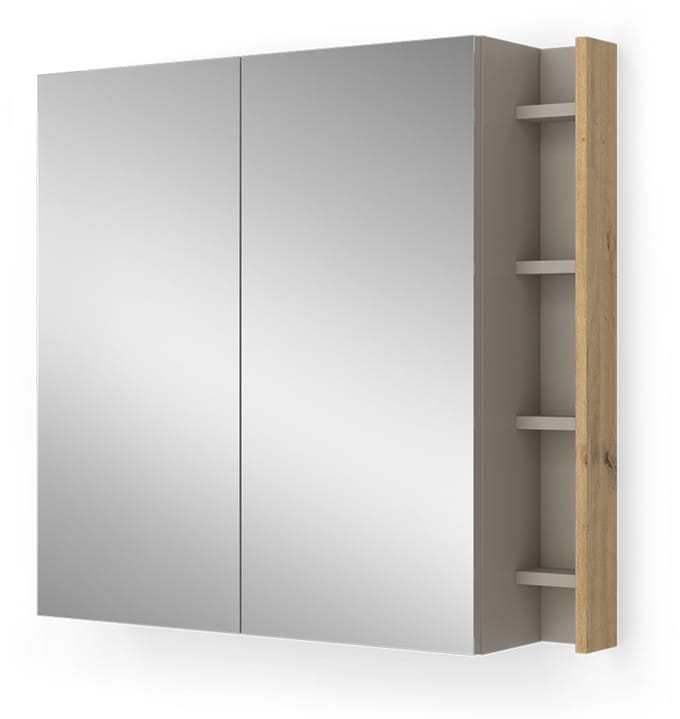 Vicco Edelin Badkamerspiegelkast – 80 x 75 cm met planken Kasjmier