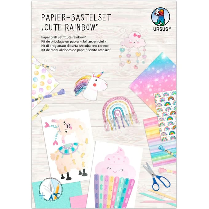 Papier knutselkit "Cute Rainbow"