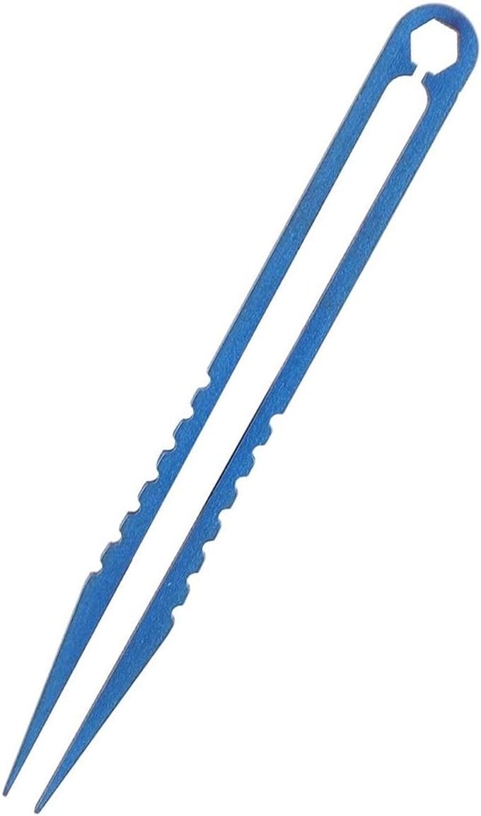 Mini Pincet - Precisie Tang - Buiten Reizen - Titanium Legering - 8.1 Cm - Blauw