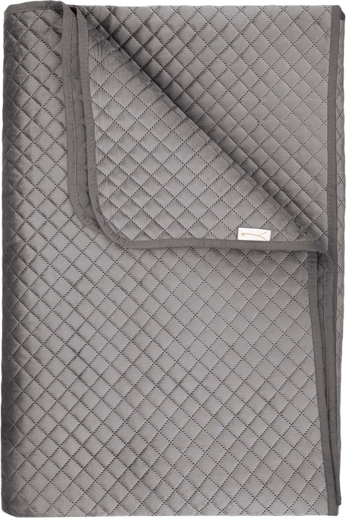 Yellow Classic-Anthracite Sprei Victoria 180x260 cm, gemaakt van 100% Polyester