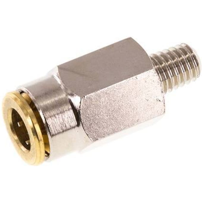 6mm x M 6 (conical) Messing Insteekfitting Buitendraad Hoge Druk NBR [2 Stuks]