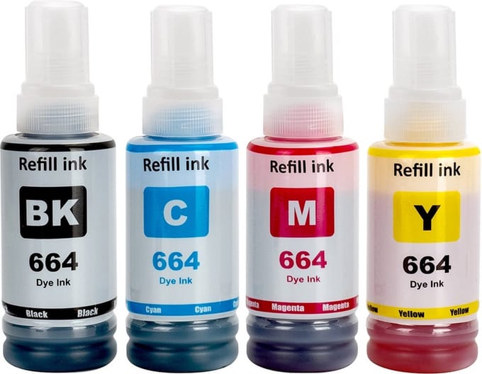 Inkt Geschikt voor Ecotank 664 | Multipack van 4x Inktpatronen