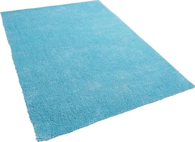 DEMRE - Shaggy vloerkleed - Lichtblauw - 140 x 200 cm - Polyester