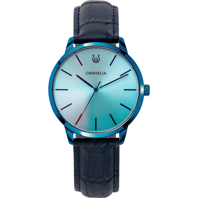 Orphelia Winston OR61906 Horloge - Leer - Blauw - Ø 42 mm