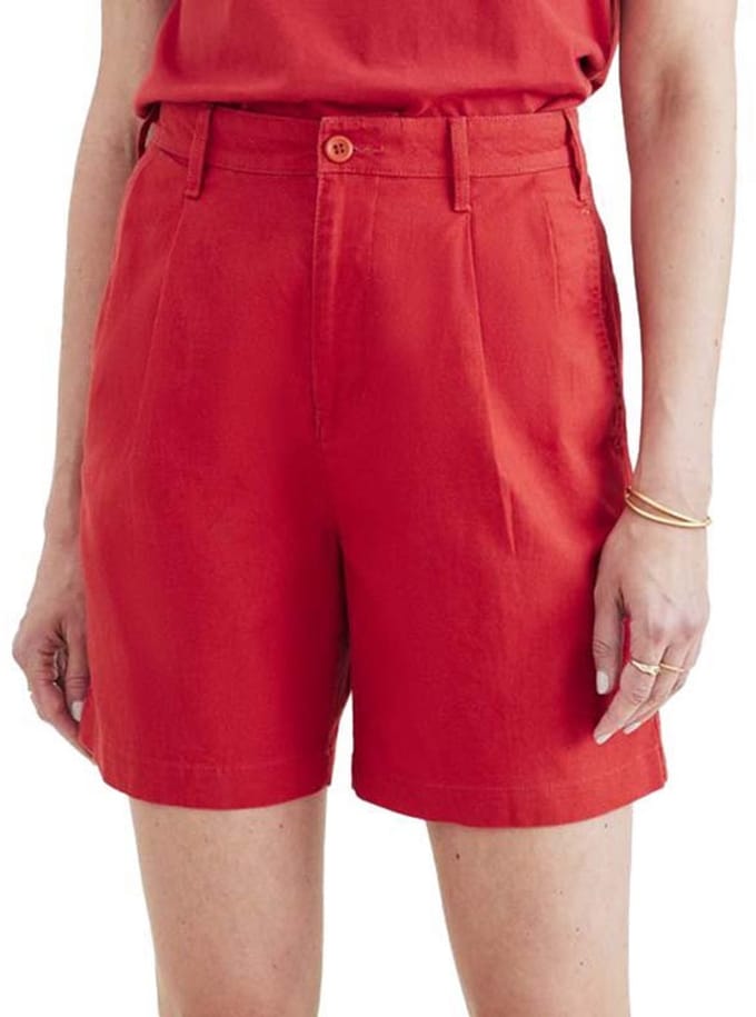 Dockers Pleated Original Korte Broek Rood 26 Vrouw