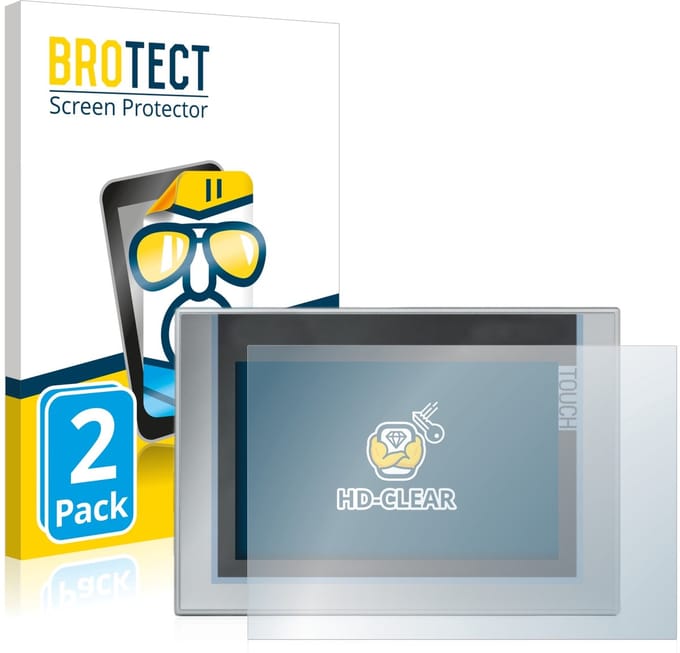 BROTECT - Screenprotector voor Siemens Simatic TP1200 Comfort - Folie Beschermfolie transparant 2 Stuks