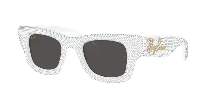 Ray Ban - Wayfarer Puffer - White Strass Pave - Dark Grey