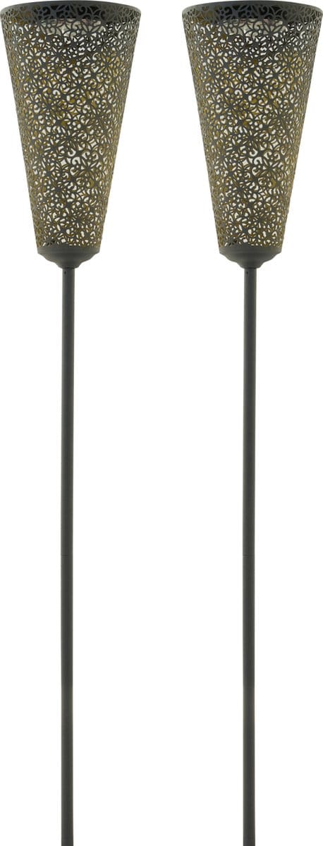 Luxform - 2x Solar Tuinfakkel - Leeds - LED - Werkend op zonne-energie - Set van 2 stuks