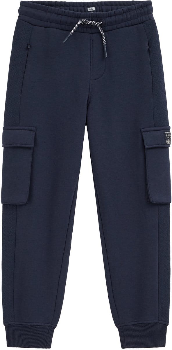 WE Fashion Jongens regular fit joggingbroek met cargozakken