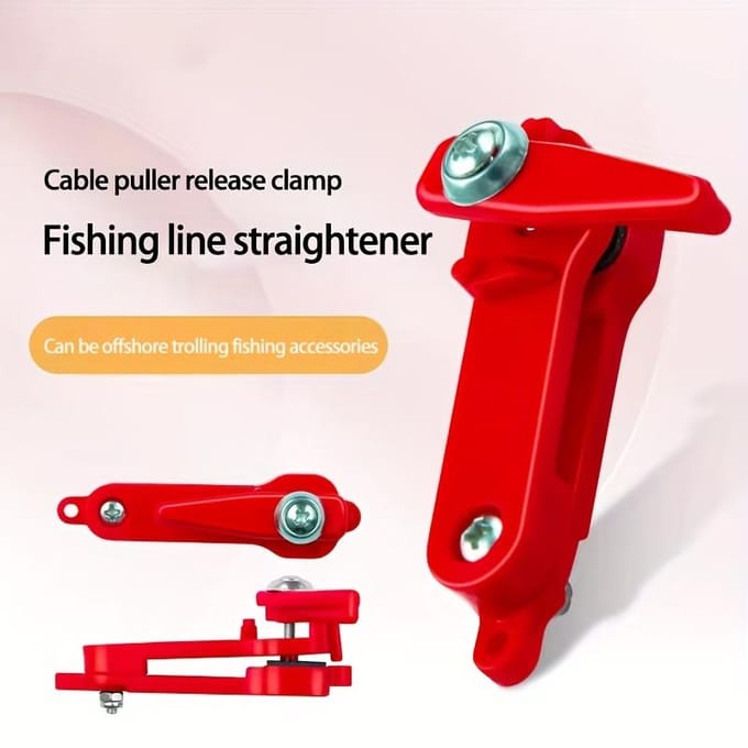 1 clip de pêche réglable avec anneau de suspension, accessoires de pêche 1pc red