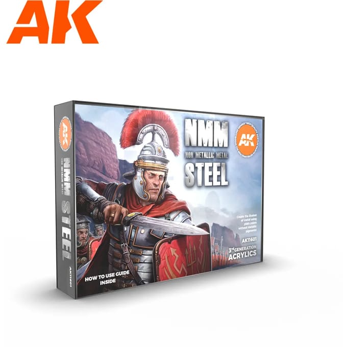 AK interactive AK11601 - Non Metallic Metal: Steel - 6 x 17 ml