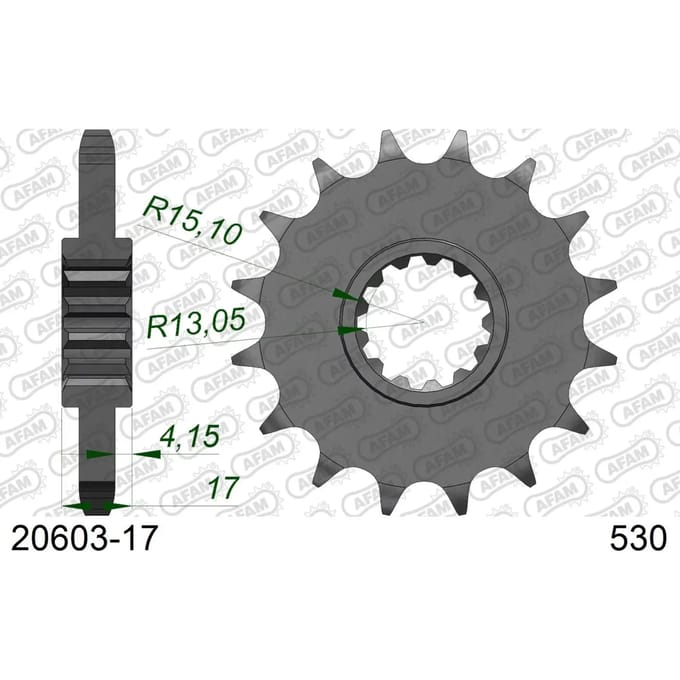 Tandwiel Afam 530 17 dents