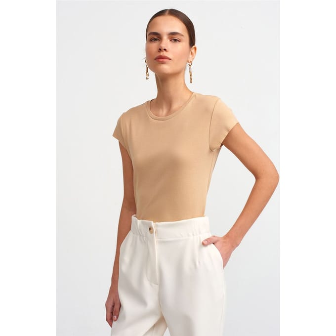 Slim Fit Katoenen Crew Neck T-shirt