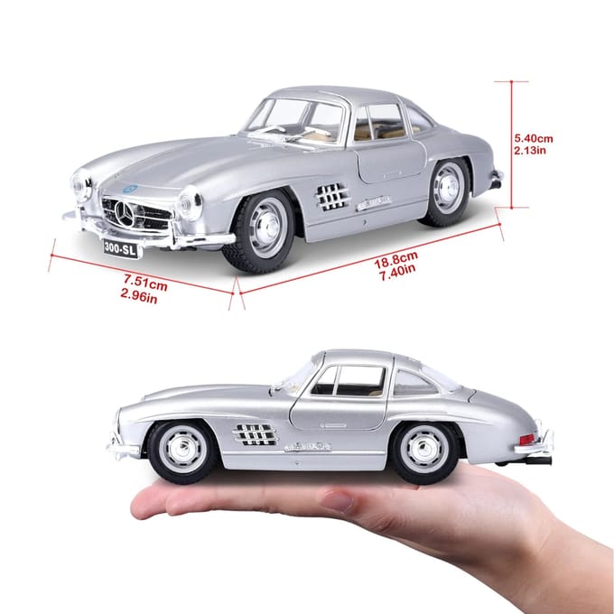 Bburago Mercedes-Benz 300 SL 1:24 modelauto - gemaakt van metaal