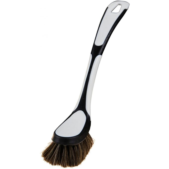 G.Funder Dishwashing brush with real clean hair. Handle in plastic and rubber.