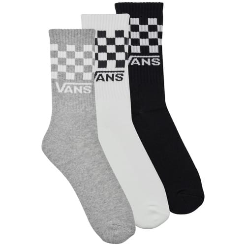 VANS 3 Paar Classic Crew sokken (Wit/zwart/grijs, 35-38)