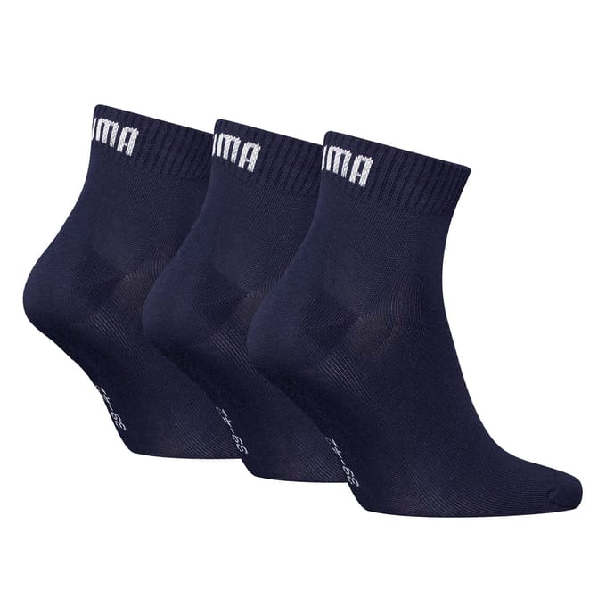 Puma - Unisex Quarter Plain Enkelsokken - 3 Pack - Maat 35-38