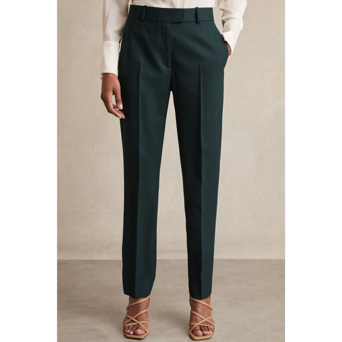 Reiss Slim Leg Trouser Green Taglia: 4L | Pantaloni da completo Outlet | Donna | Verde