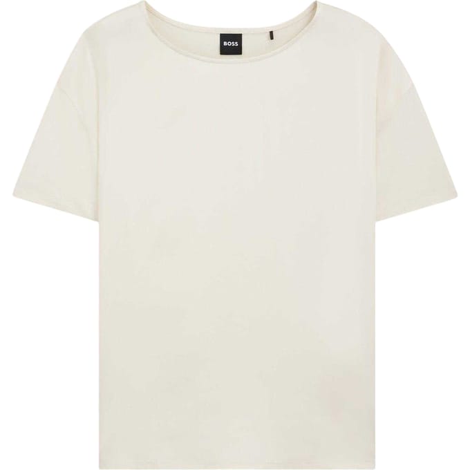 Boss Unisex Volwassen Esandy Zijde Regular T-Shirt (Wit)