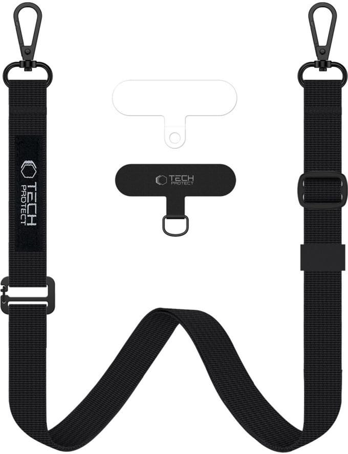 Tech-Protect C65 Rope Crossbody Leash - Black