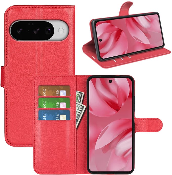 MobyDefend Hoesje - Geschikt voor Google Pixel 10 / Google Pixel 10 Pro - Kunstleren Wallet Book Case (Sluiting Voorkant) - Rood