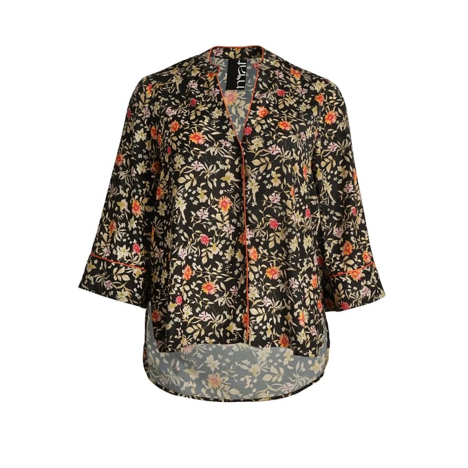 Dames lange mouwen bloemenprint blouse Mat Fashion