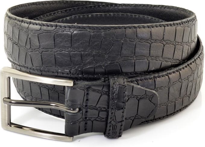 Muller & Sons Reptile Heren Broekriem Zwart 95 cm