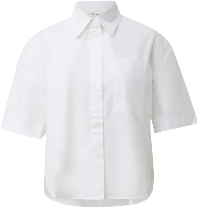 Katoenen Blouse met Hemd Kraag en Borstzak Dames s.Oliver