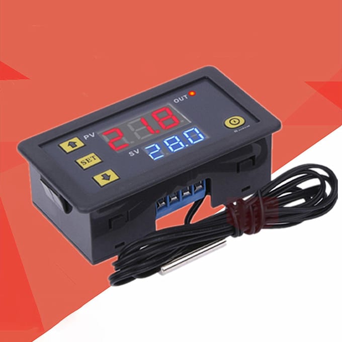 Temperatuurregelaarmodule met Waterdichte Sonde Hoge Nauwkeurigheid Digitale Display Thermostaatschakelaar black