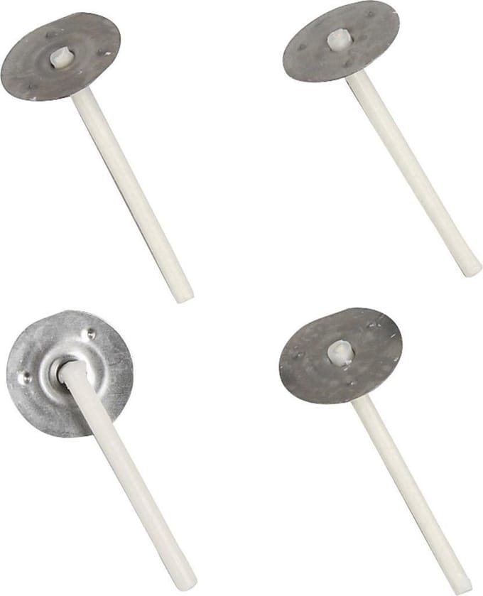 Gewaxte kaarsenlonten. L: 3.5 cm. dikte 2 mm - 100 st