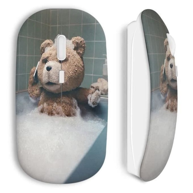 Souris Sans Fil Ted Ourson Baignoire