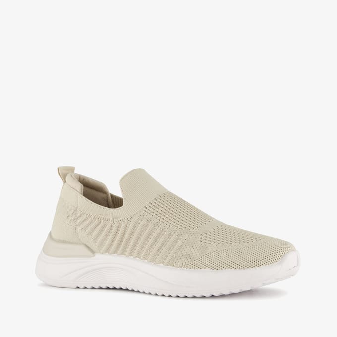 Dames instap sneakers beige - Maat 39