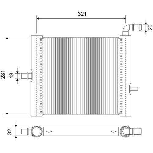 Radiator, motorkoeling VALEO 701181