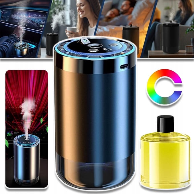 Diffuser Voor Etherische Oliën Met Starlight-Projector - Ultrasone Aromatherapie-Diffuser Met LED-Verlichting - Cool Mist-Luchtbevochtiger Voor Thuiskantoor En Ontspanning