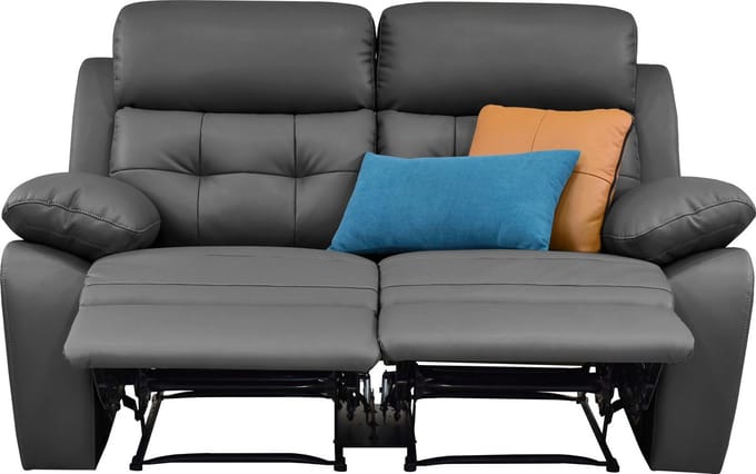 Lannilis-Sofa 2-zits - Elektrisch - Grijs PU