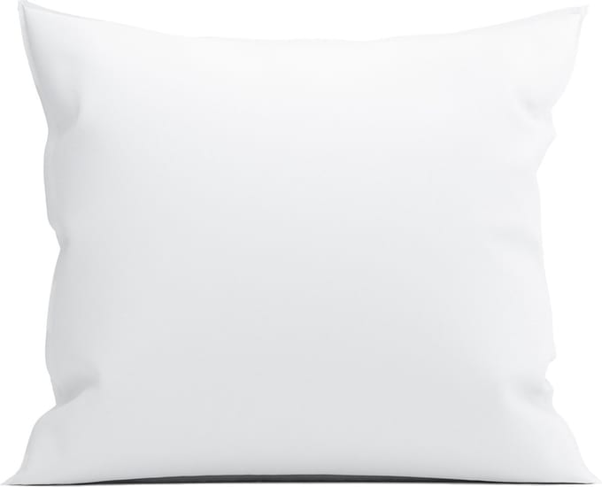 Yellow Kussensloop Percale - Kussenhoes van 80x80 cm - 1 stuk - 100% Katoen-Perkal - Wit
