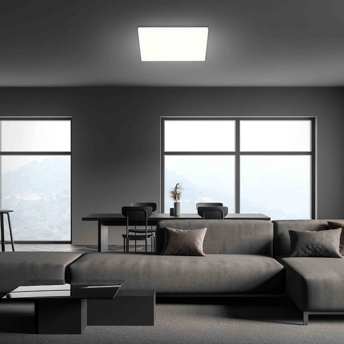 BRILONER SLIM Plafondlamp - LED - Achtergrondverlichting - 22W - 42x42cm - Wit